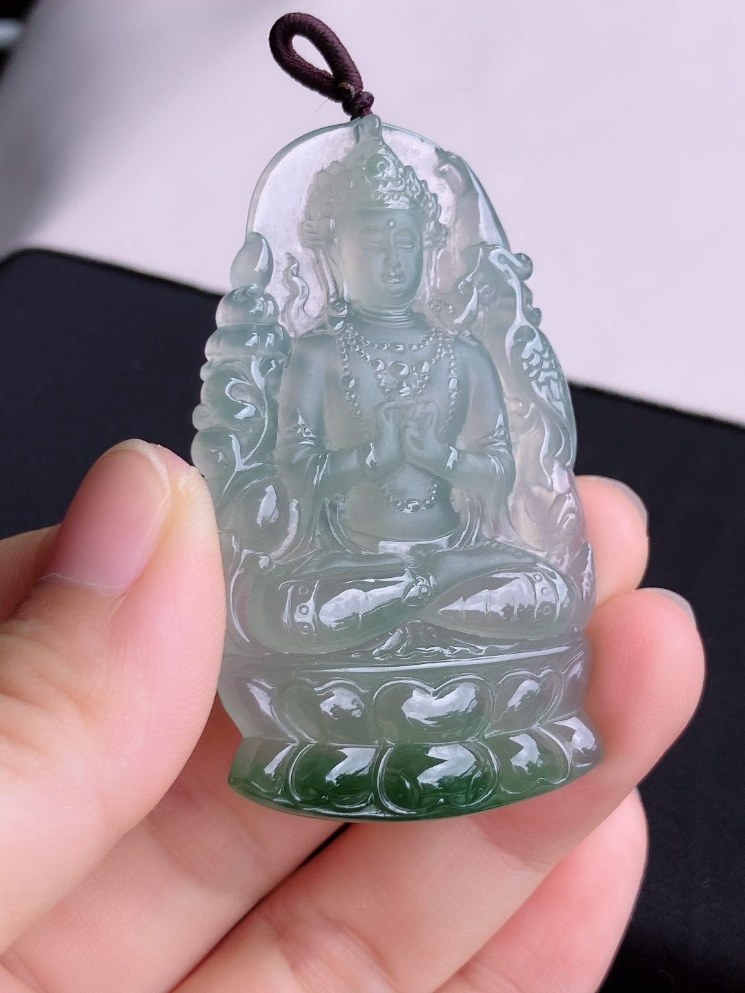 冰飘花观音，晶莹剔透，尺寸60.8/34.8/6/自然光实拍