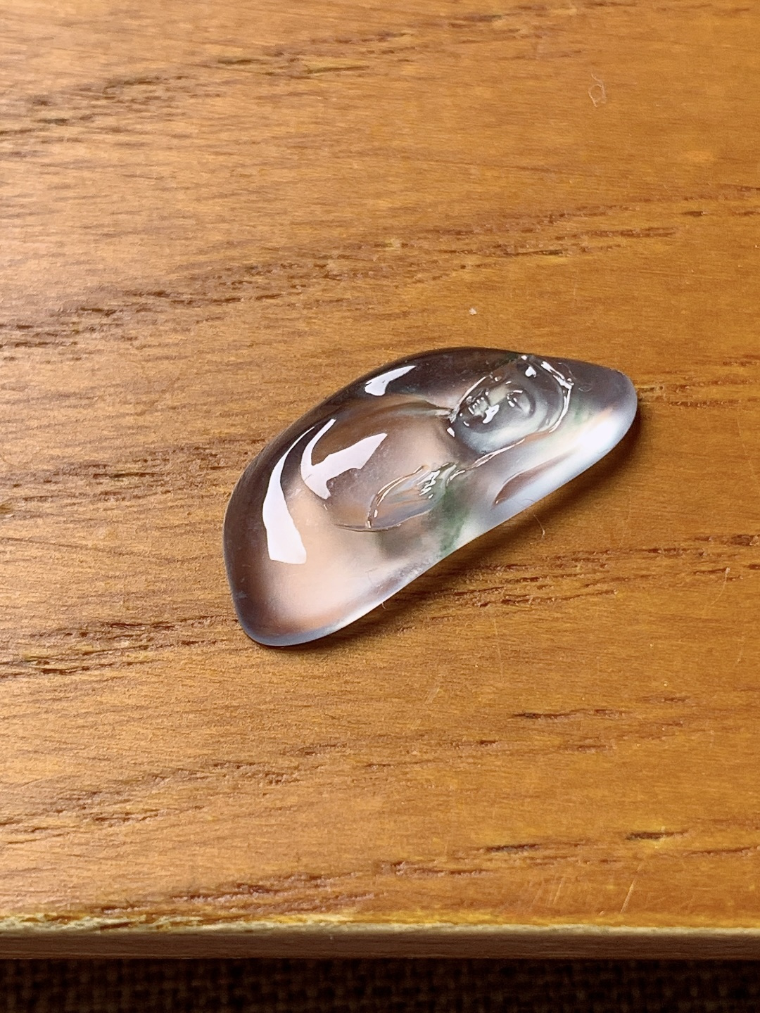 飘花随行观音，水润种老 0801 尺寸19.6*8.9*3.4