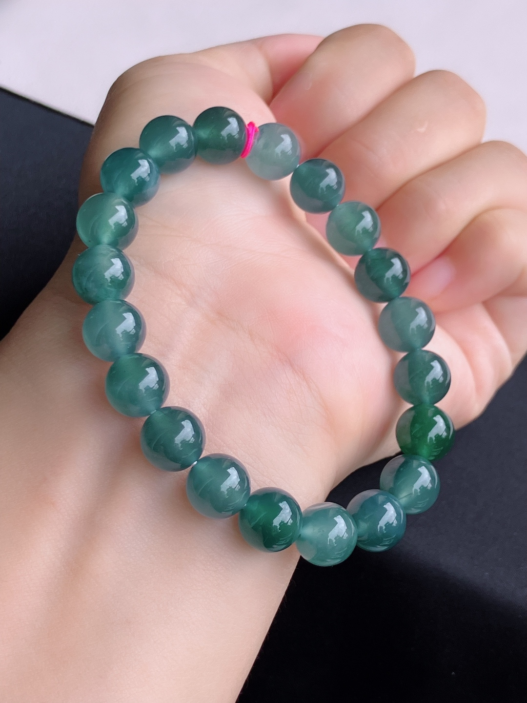 冰蓝水手链，晶莹剔透，尺寸10/自然光实拍