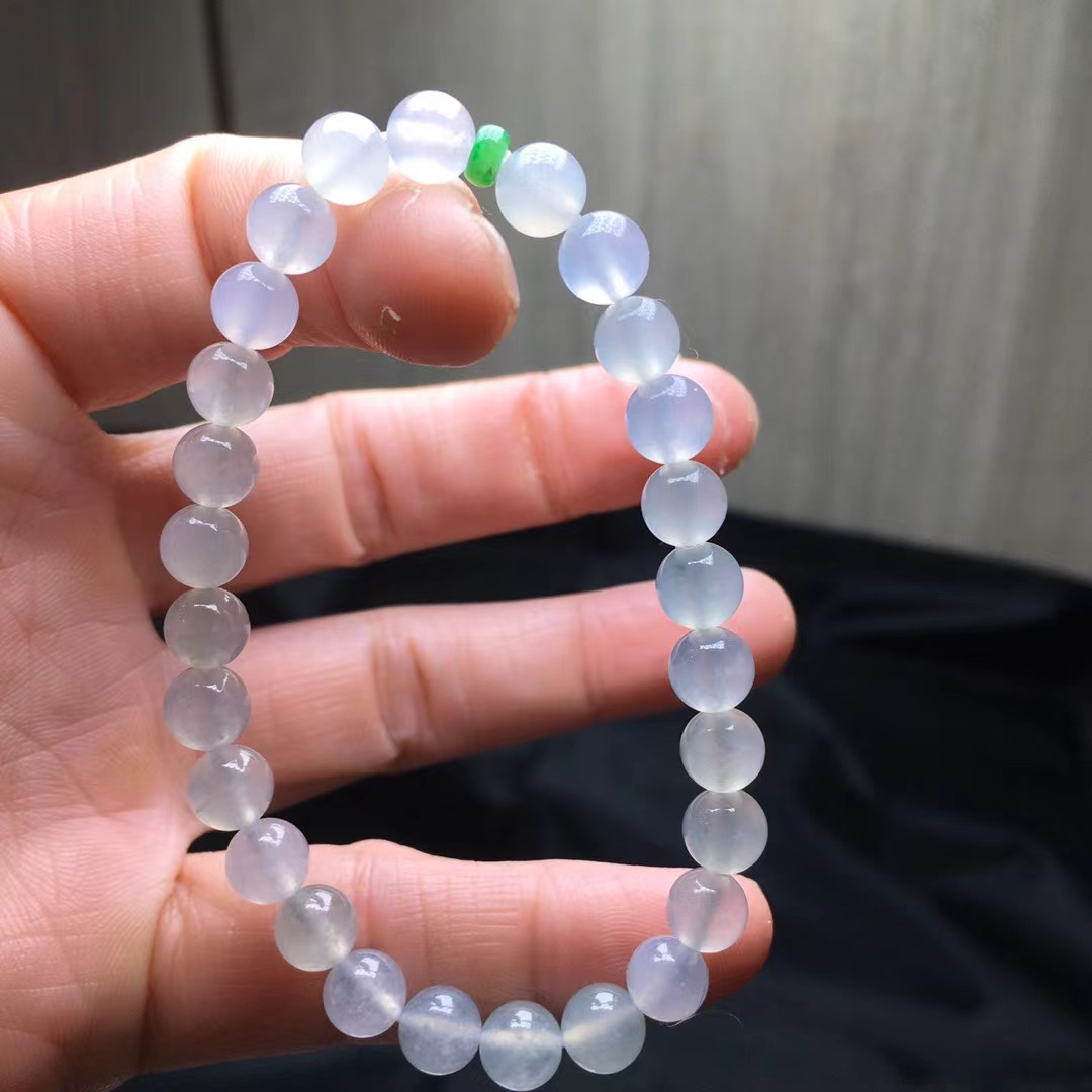 ️ 种手链，卡6.8mm，27颗，种好，玉质细腻，透水润，均匀，度极高，颗颗精选