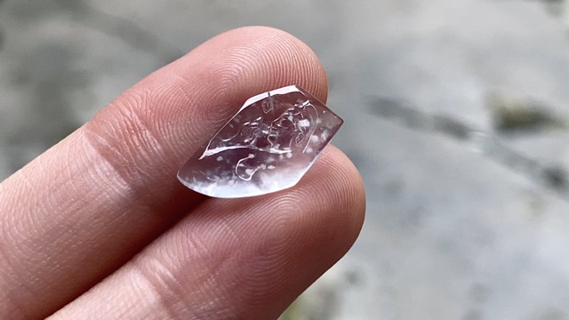 ️ 玻璃种雪花棉观音牌，完整