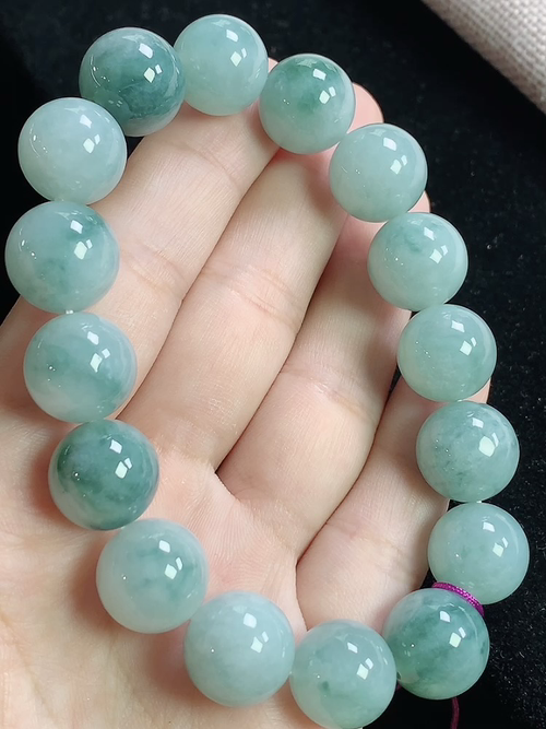 飘花玉珠手串，尺寸13mm，d01zg9