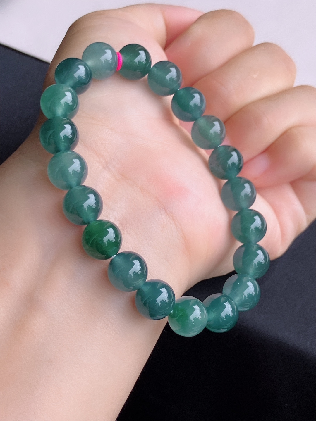 冰蓝水手链，晶莹剔透，尺寸10/自然光实拍
