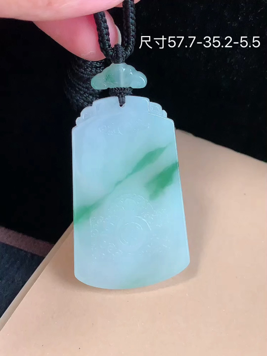 ️ 冰飘花仿古牌,老坑冰透 种老水足 水润光泽,性比高 无裂,尺寸看图