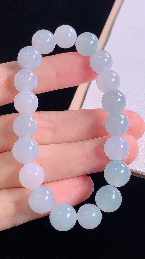 冰种手链，尺寸:9.6-9.6mm 30