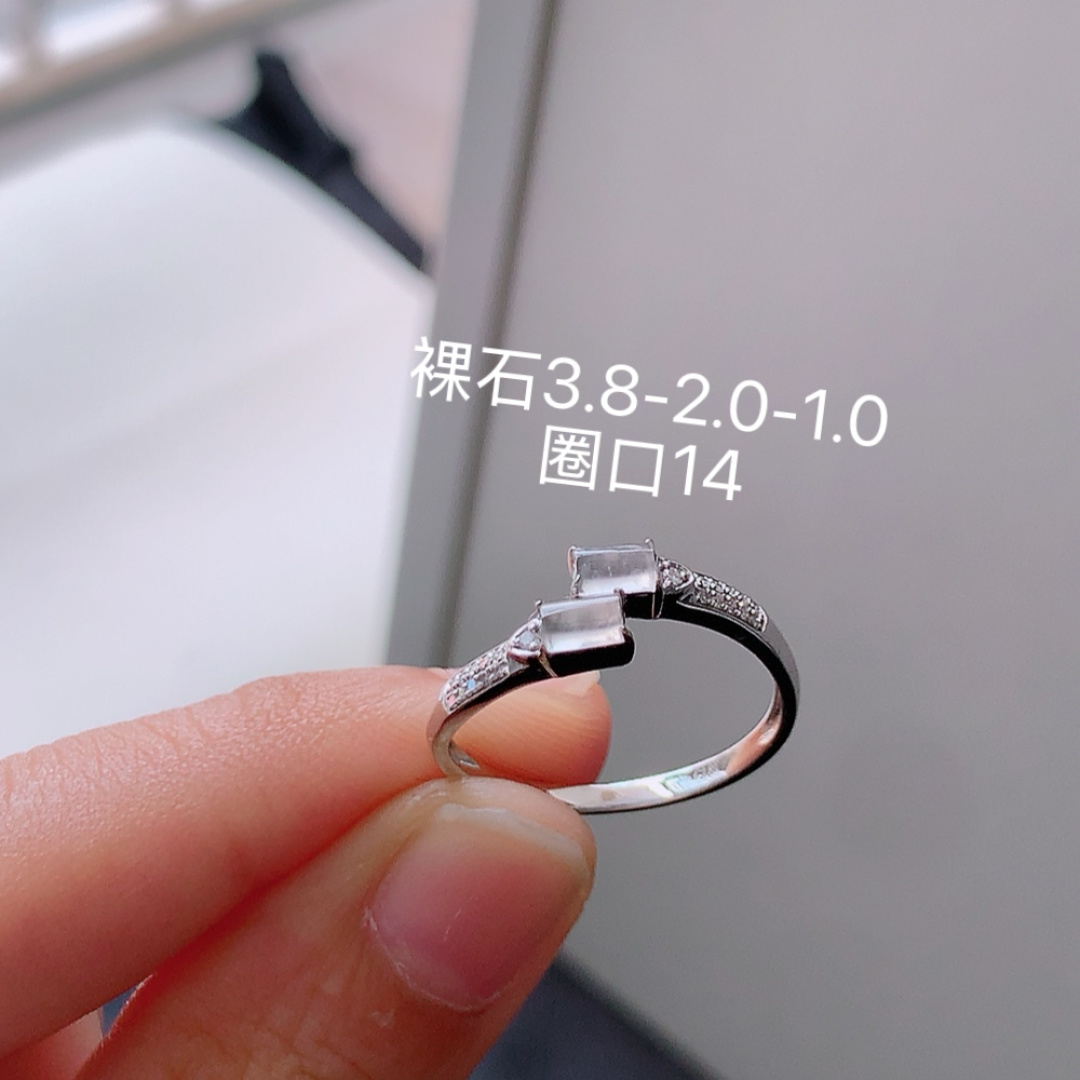 高冰女戒 水润十足 底子细腻，无裂饱满起胶，佩戴福气满满 货号48731，3.8-2.0-1.0