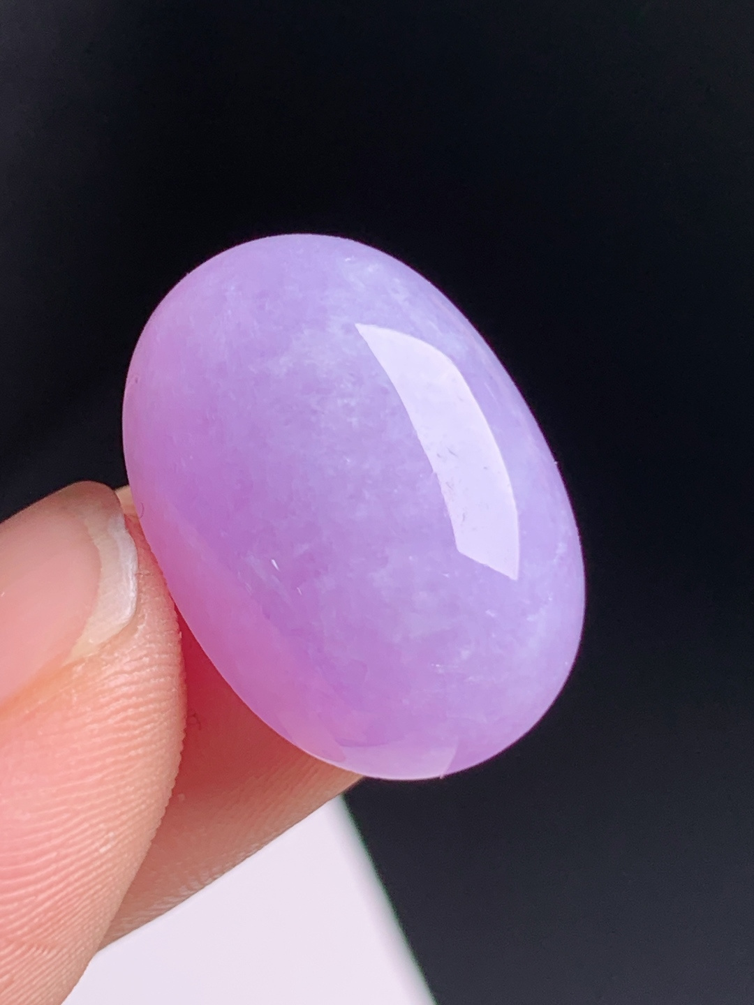 ️ 旦面裸石，粉紫柔和胶感十足，器型饱满厚实