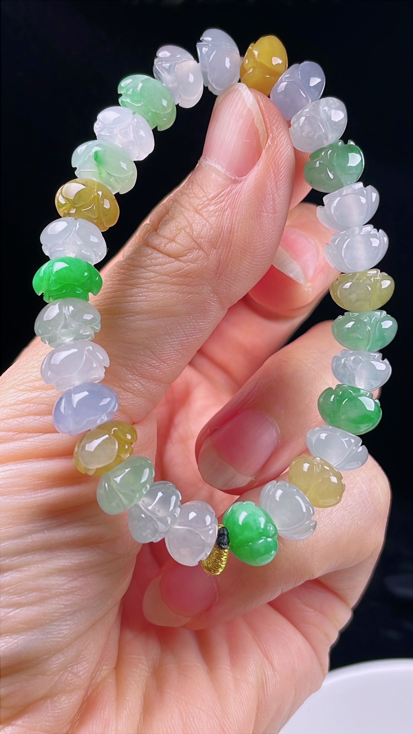 ️多彩手串，老种起光，细底通透，尺寸：10/6mm0803