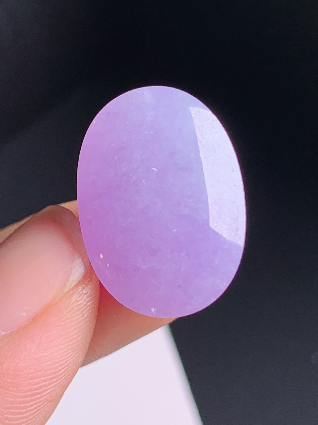 ️ 旦面裸石，粉紫柔和胶感十足，器型饱满厚实