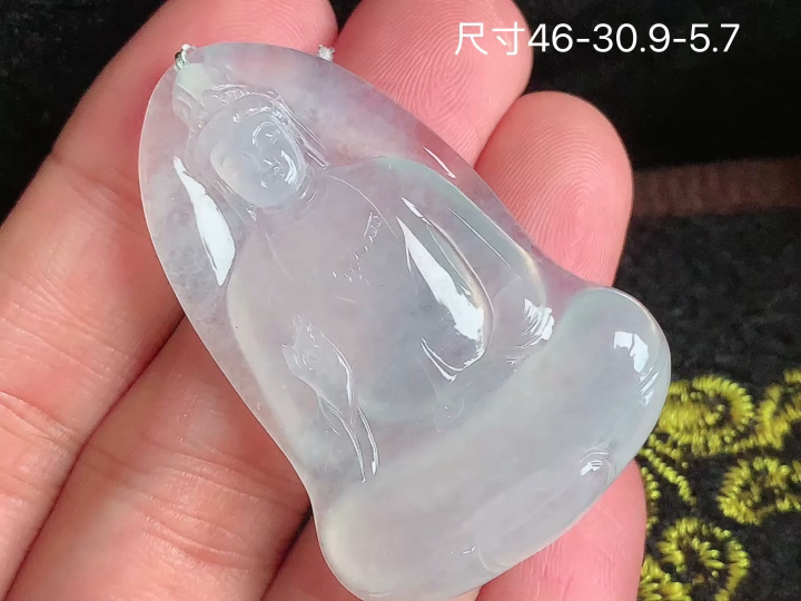 ️ 冰种观音,老坑冰透 种老水足 水润光泽,性比高 无裂,尺寸看图