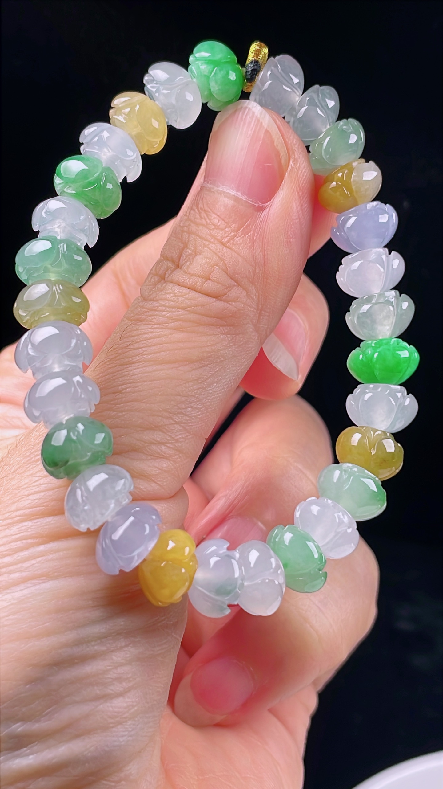 ️多彩手串，老种起光，细底通透，尺寸：10/6mm0803