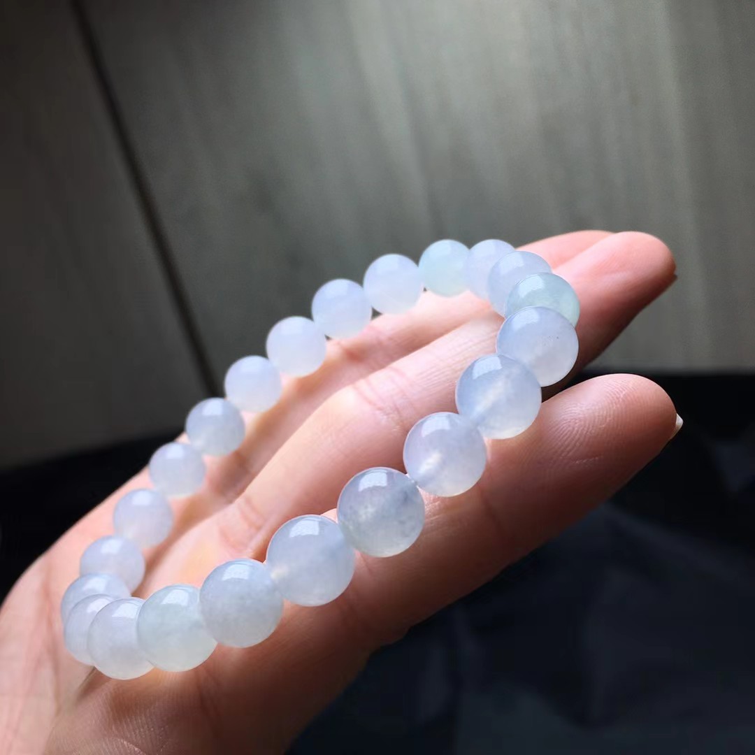 ️ 冰种手链，卡8.7～8mm，22颗，种好，玉质细腻，均匀，颗颗精选，实物更美