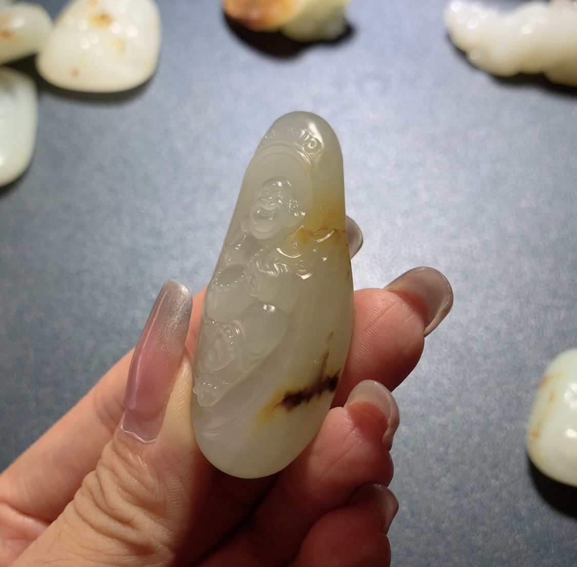 和田玉籽料佛公挂件，品质好