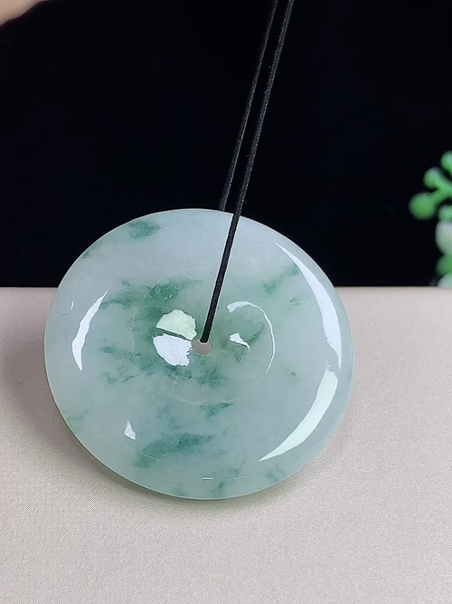 飘花平安扣，无裂，尺寸30.8-4.7mm，d03yxa