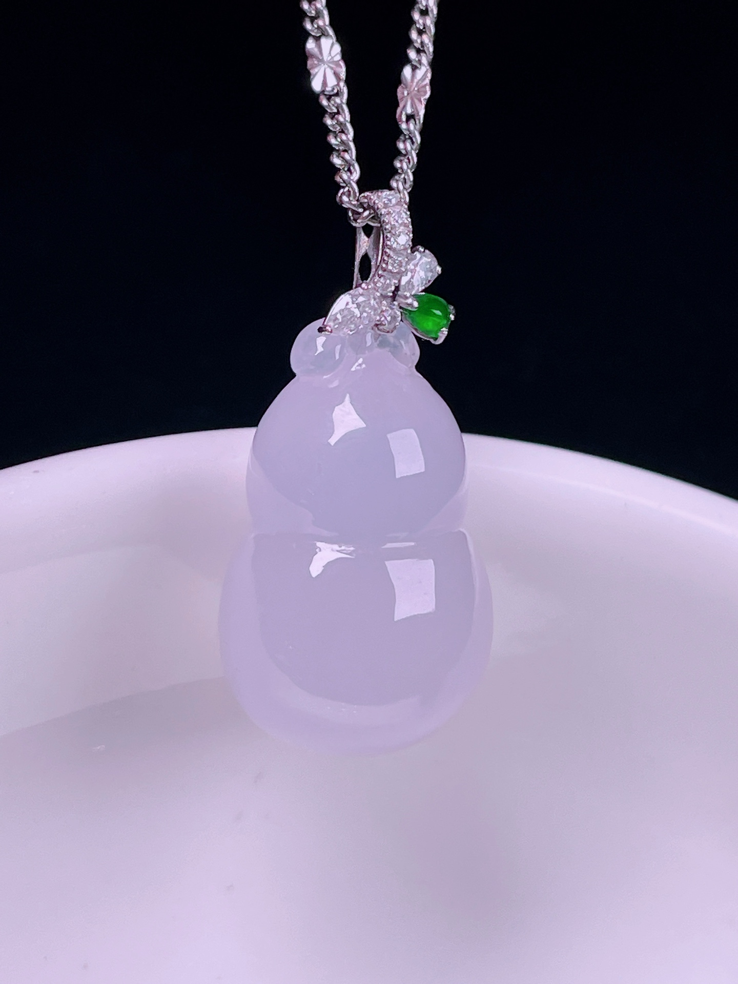 ️冰紫葫芦，老种起光，细底通透，尺寸：26.2裸石21.2/12.8/12mm0803