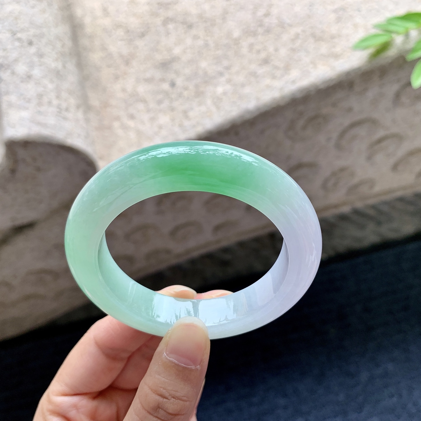 正圈50 51，圈口51.8/12.3/9.8，编码G9080442，细糯春彩，飘阳绿，水润，种老，细腻，无裂。