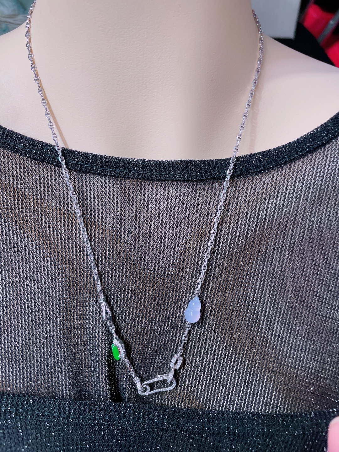 ️高冰绿紫配链，晶莹剔透，新颖时尚，品相，11-7-3
