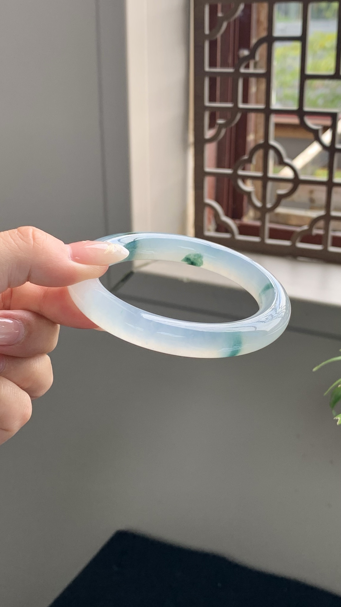 冰种飘花圆条成品 QPA32-4 ⭕️56-10-10