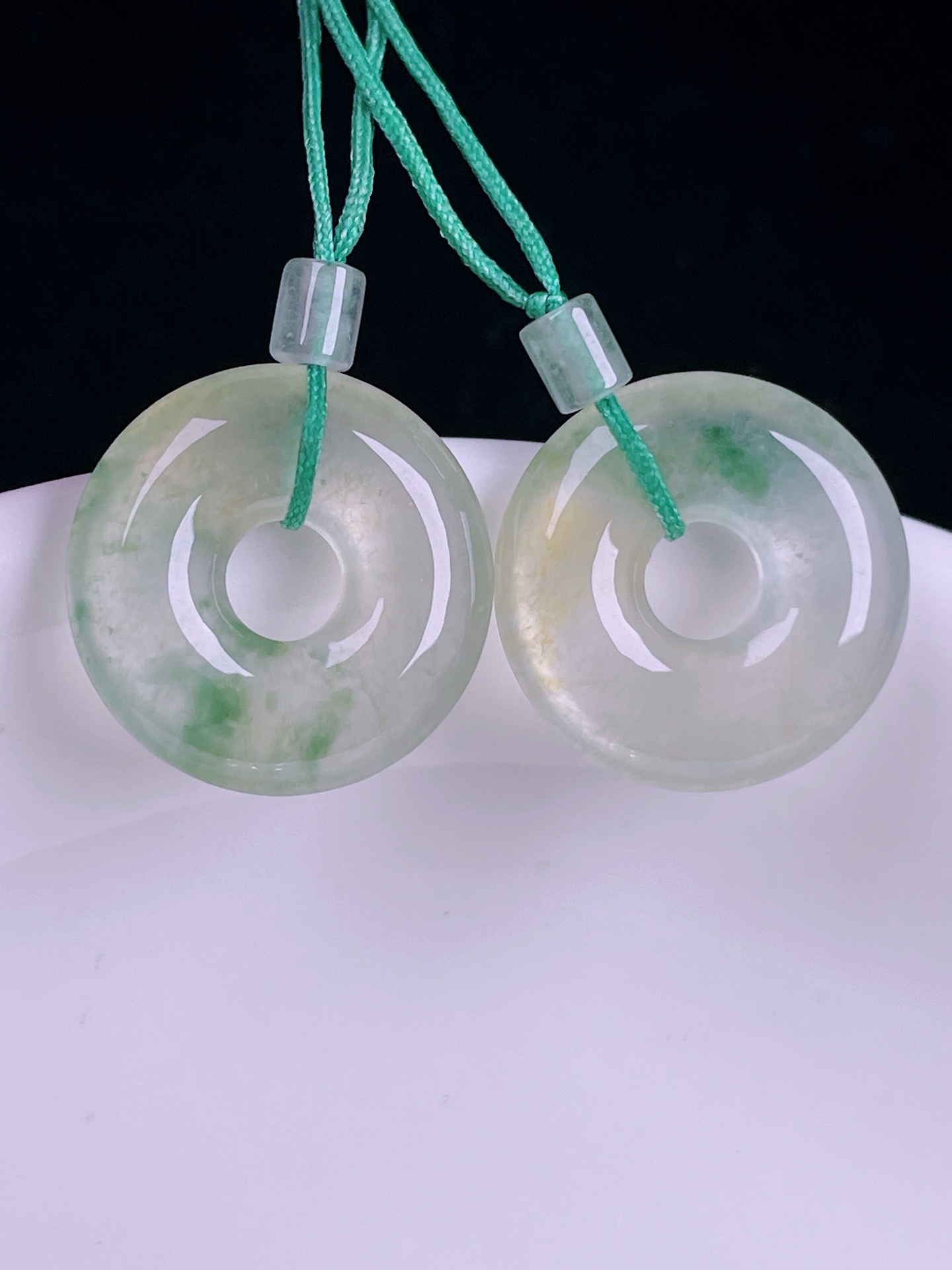 ️冰黄耳坠，老种起光，细底通透，尺寸：14.5/3mm0704