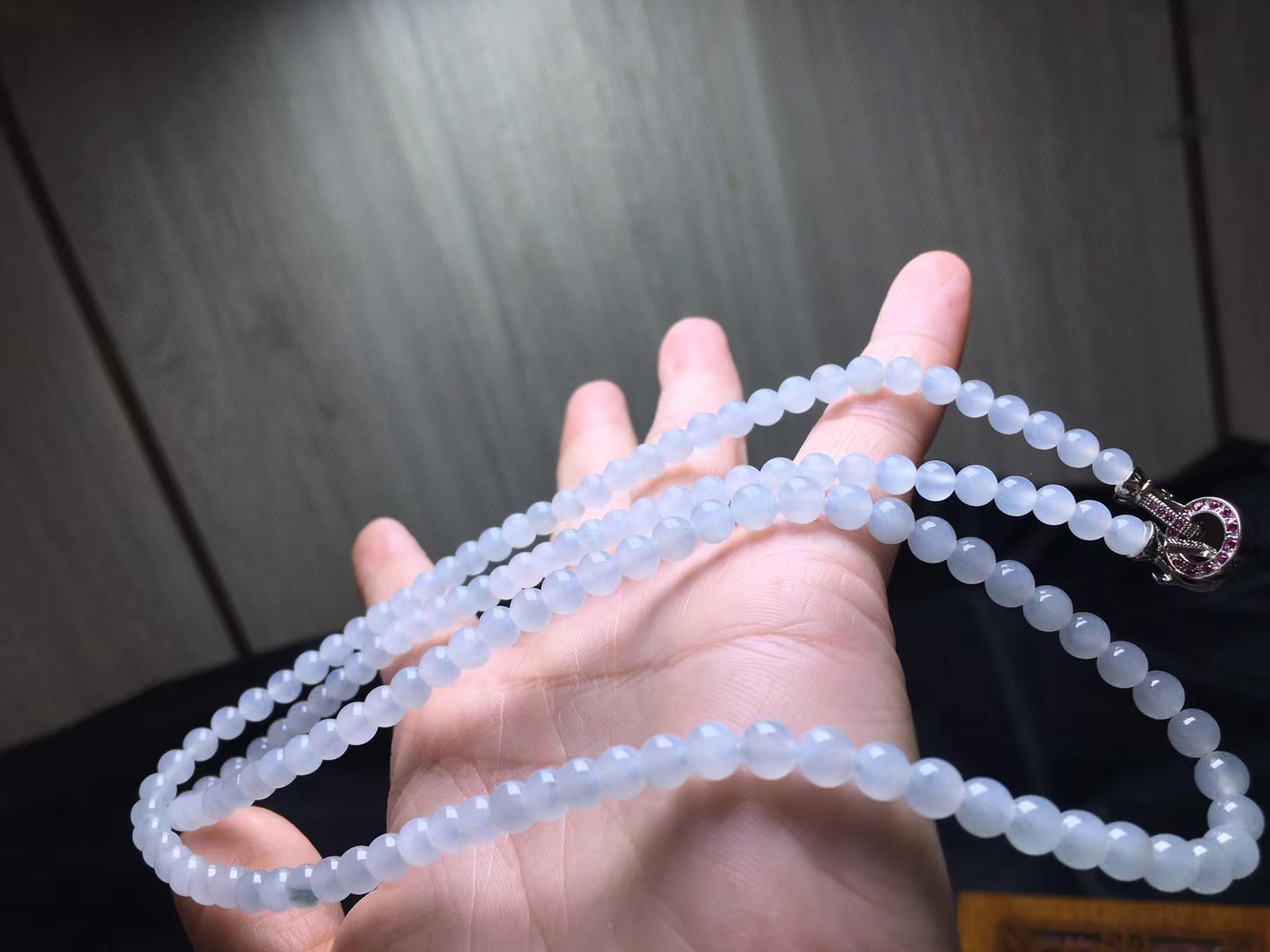 ️ 种珠链，卡4.8～5.3mm，138颗，种好，玉质细腻，均匀，通透，颗颗精选