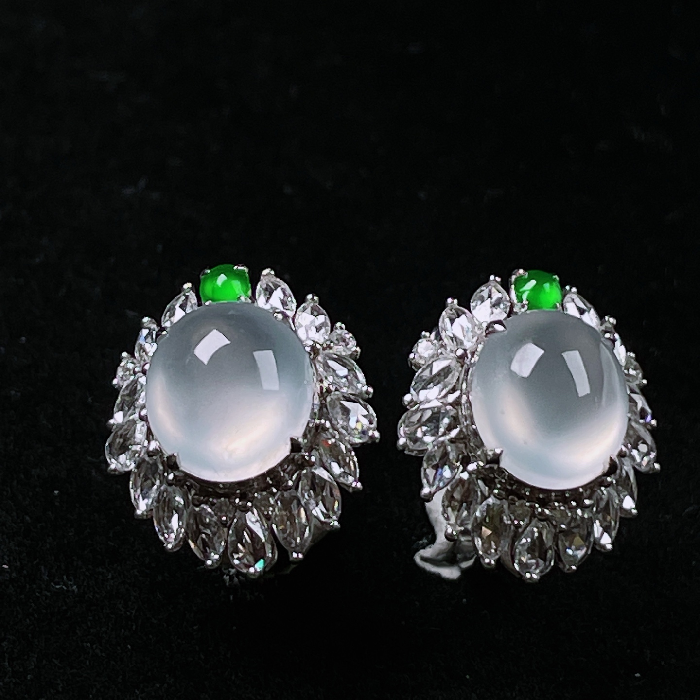 ️高冰耳包，老种起光，细底通透，尺寸：裸石9.5/8.5/4.2mm0704