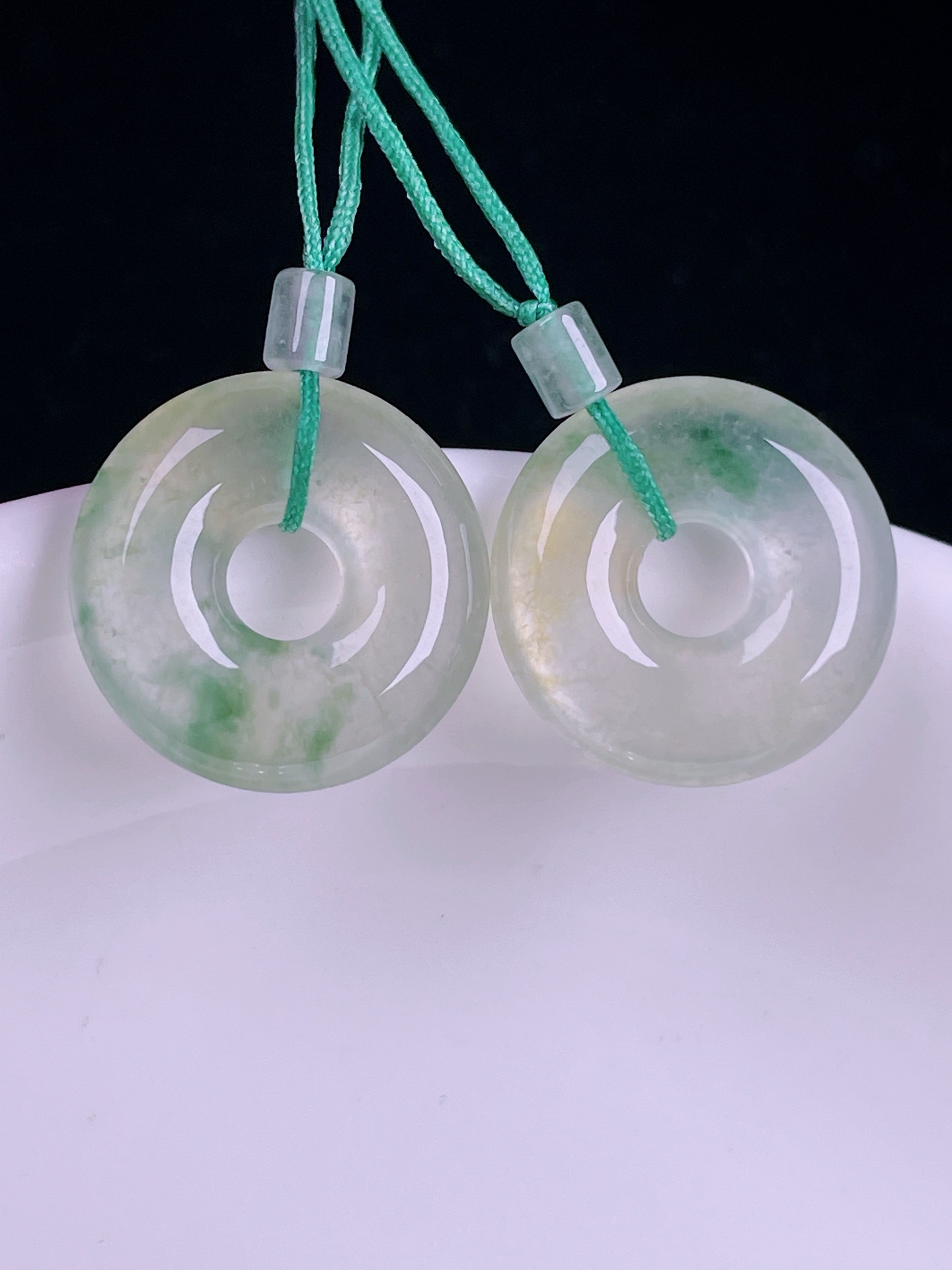 ️冰黄耳坠，老种起光，细底通透，尺寸：14.5/3mm0704