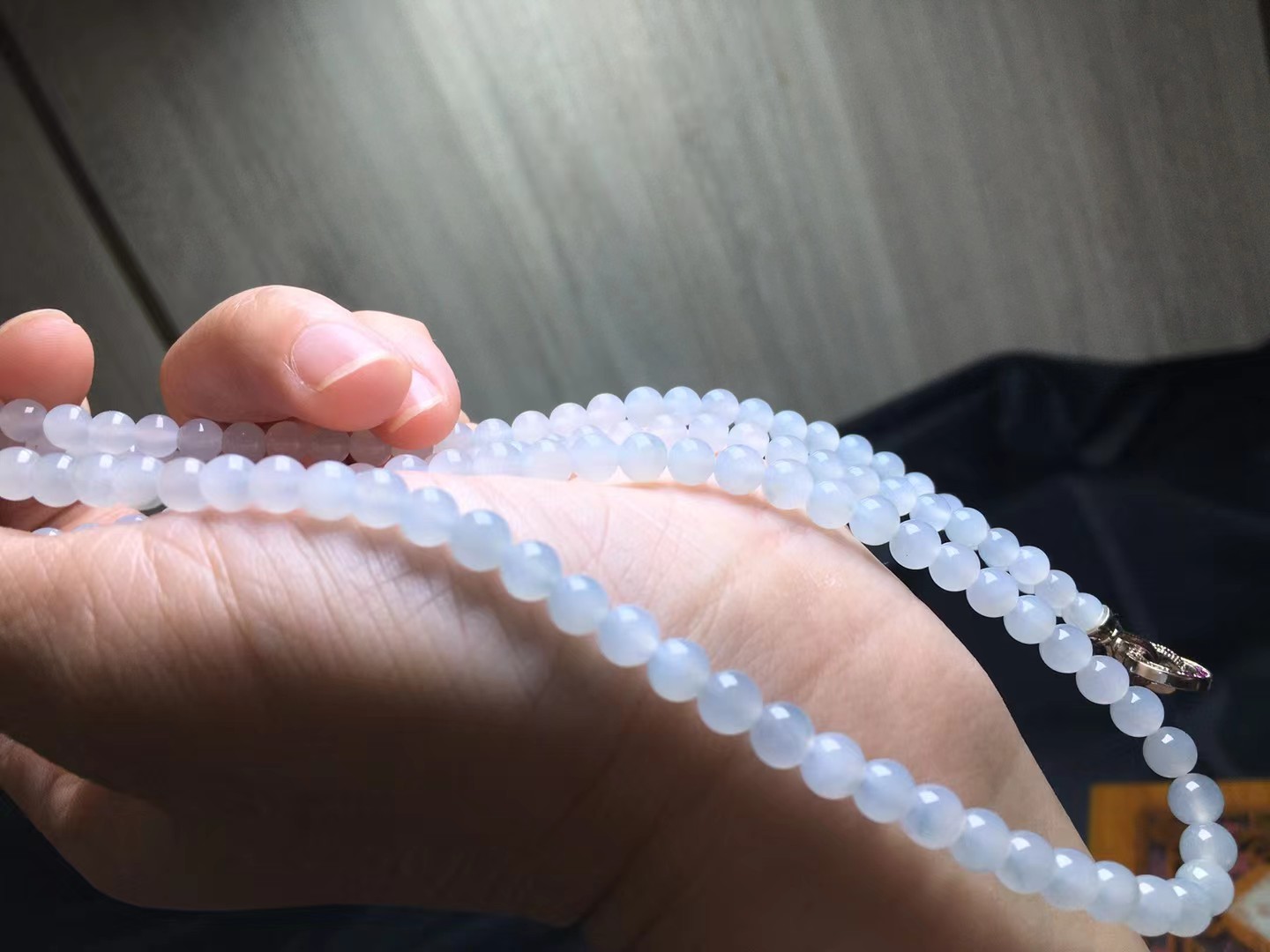 ️ 种珠链，卡4.8～5.3mm，138颗，种好，玉质细腻，均匀，通透，颗颗精选