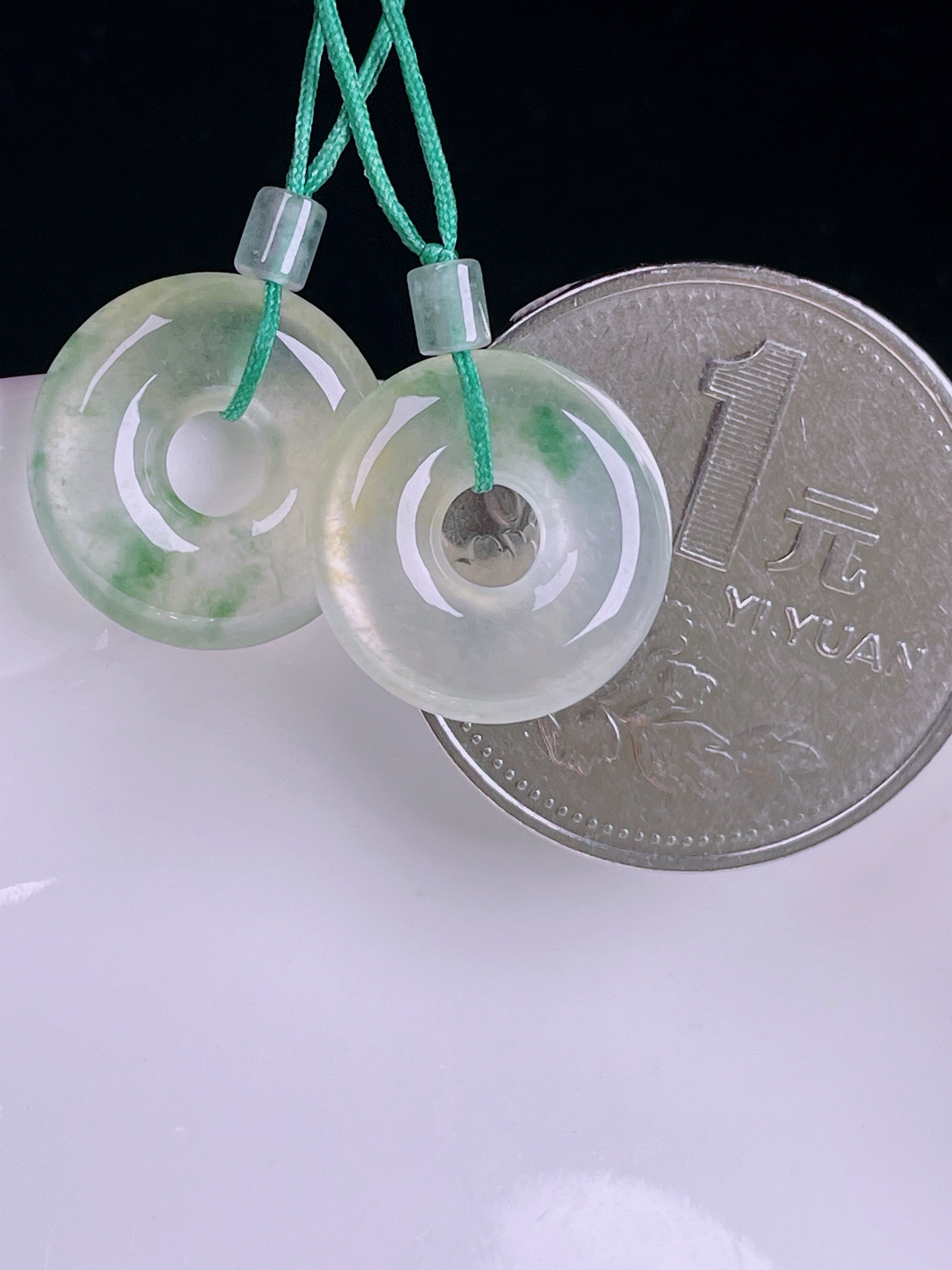 ️冰黄耳坠，老种起光，细底通透，尺寸：14.5/3mm0704