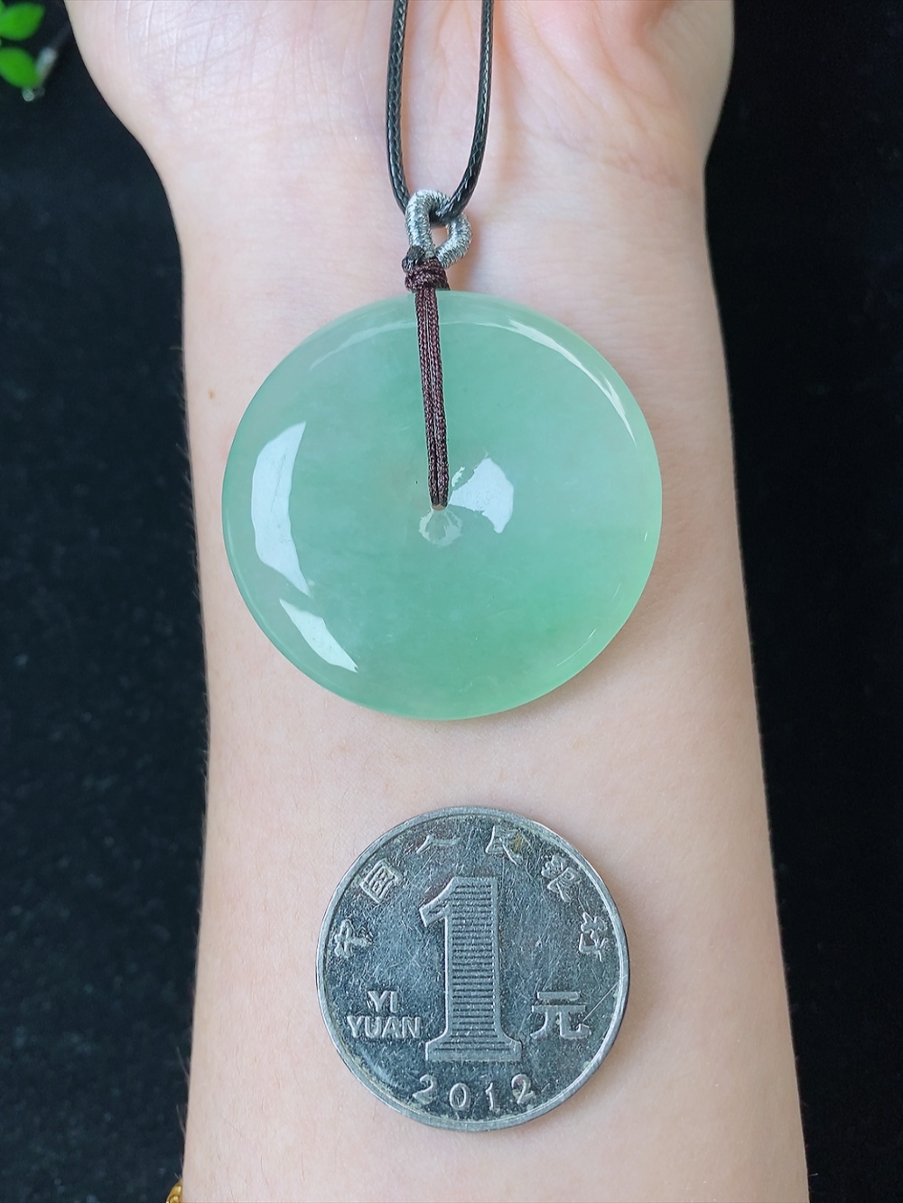 种水底色大平安扣，无裂，尺寸，37-6.4mm,804xdz