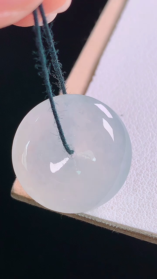 冰种平安扣，无裂，尺寸:19.9-5.2mm