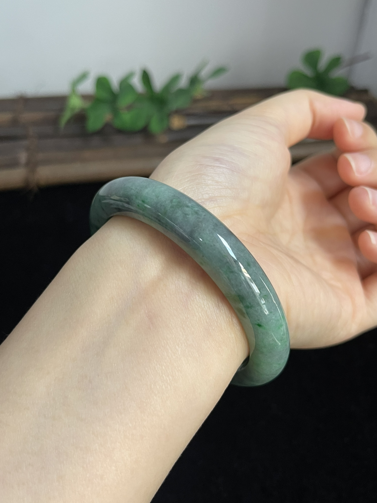 正圈58.4圈口，翡翠手镯