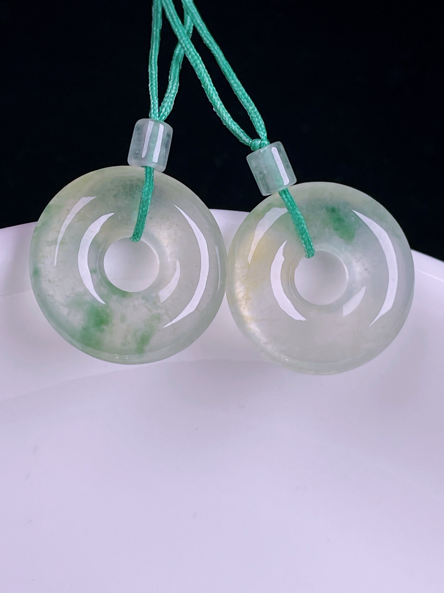 ️冰黄耳坠，老种起光，细底通透，尺寸：14.5/3mm0704