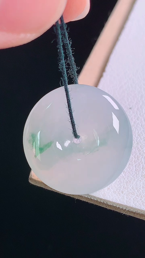 冰飘花平安扣，无裂，尺寸:20.2-5.5mm
