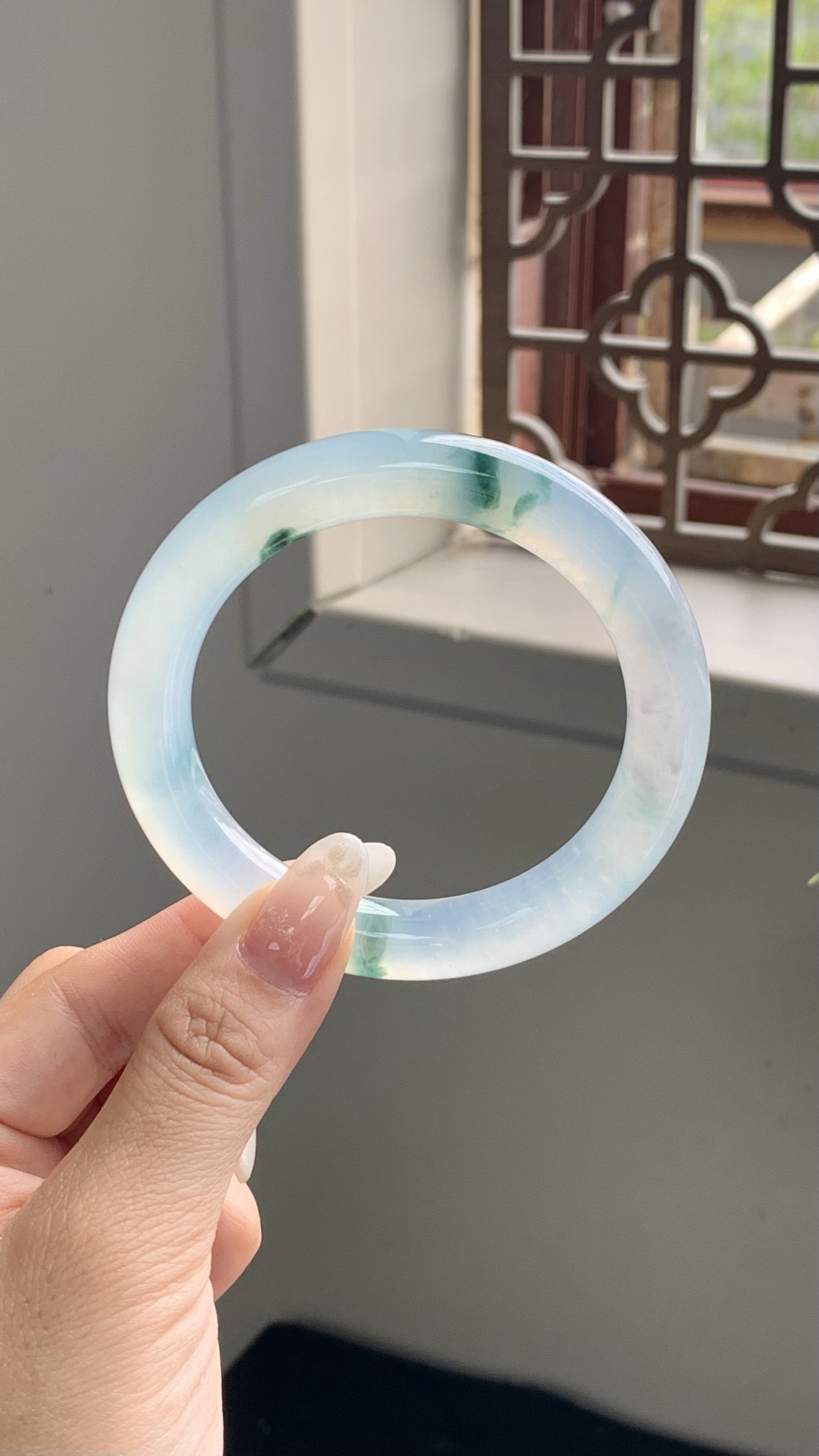 冰种飘花圆条成品 QPA32-4 ⭕️56-10-10