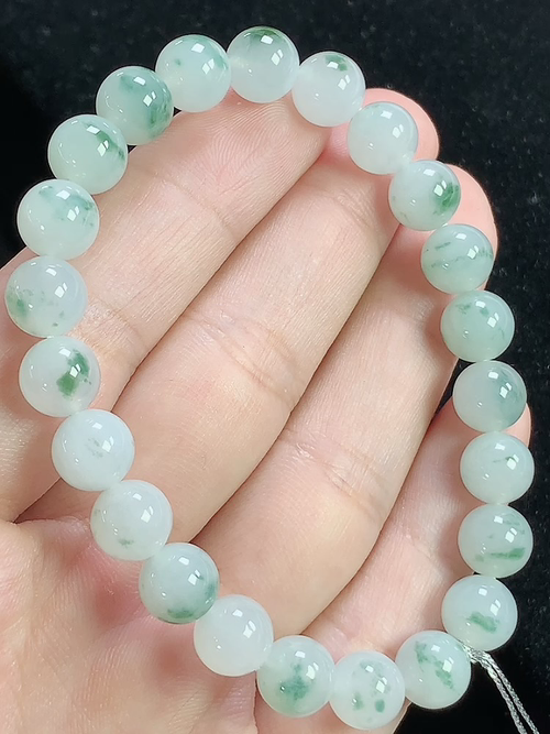冰飘花玉珠手串，尺寸8.0mm，d04xtg