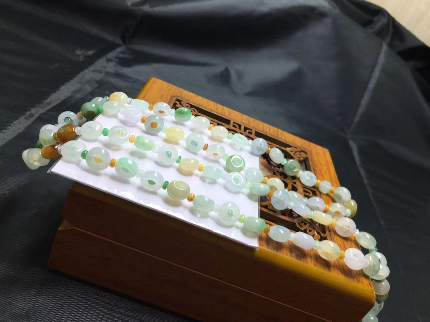 ️ 时来运转珠链，卡9～5.4mm，67颗，种好，玉质细腻，均匀，清新，耐看