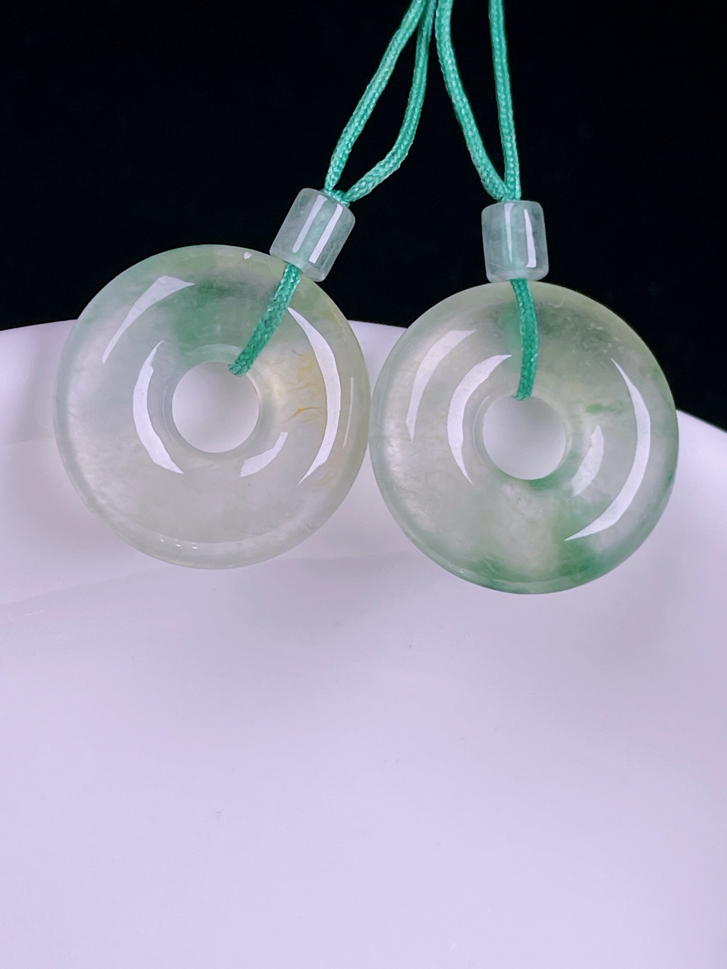 ️冰黄耳坠，老种起光，细底通透，尺寸：14.5/3mm0704