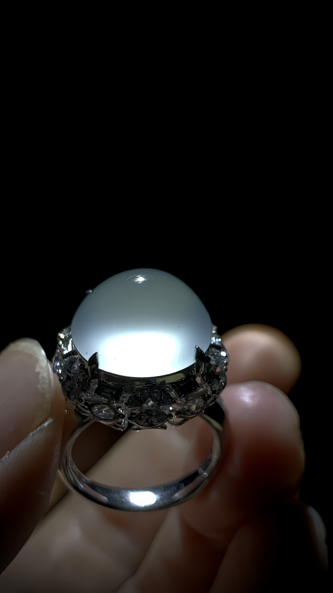 ️ 高品质蛋面戒指，裸石16-15-9.5mm，台面整体20-19.5-16mm，9.8g，18K