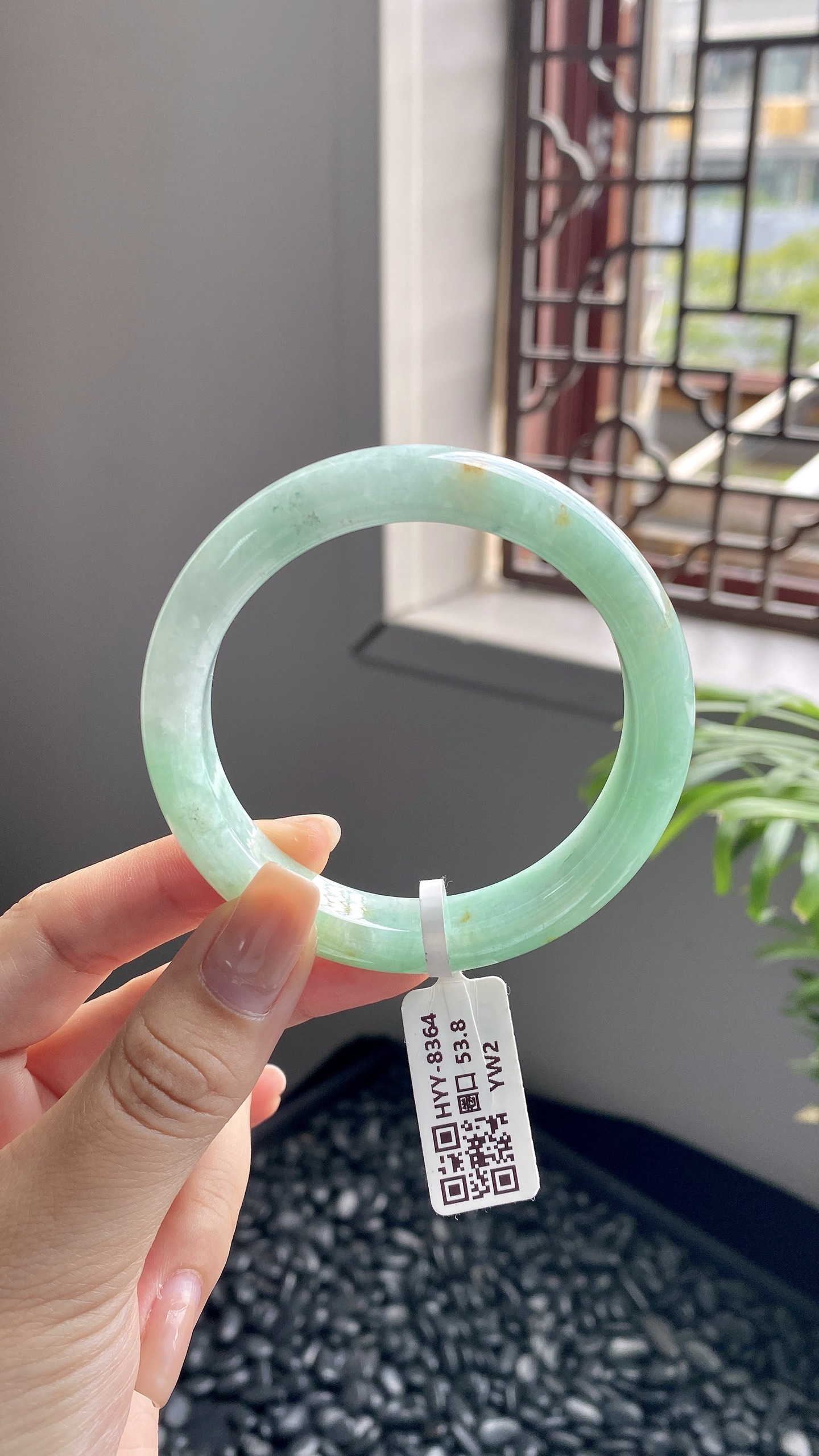 飘绿洒金正圈成品 HYY-8364 ⭕️53.9*11*8.2