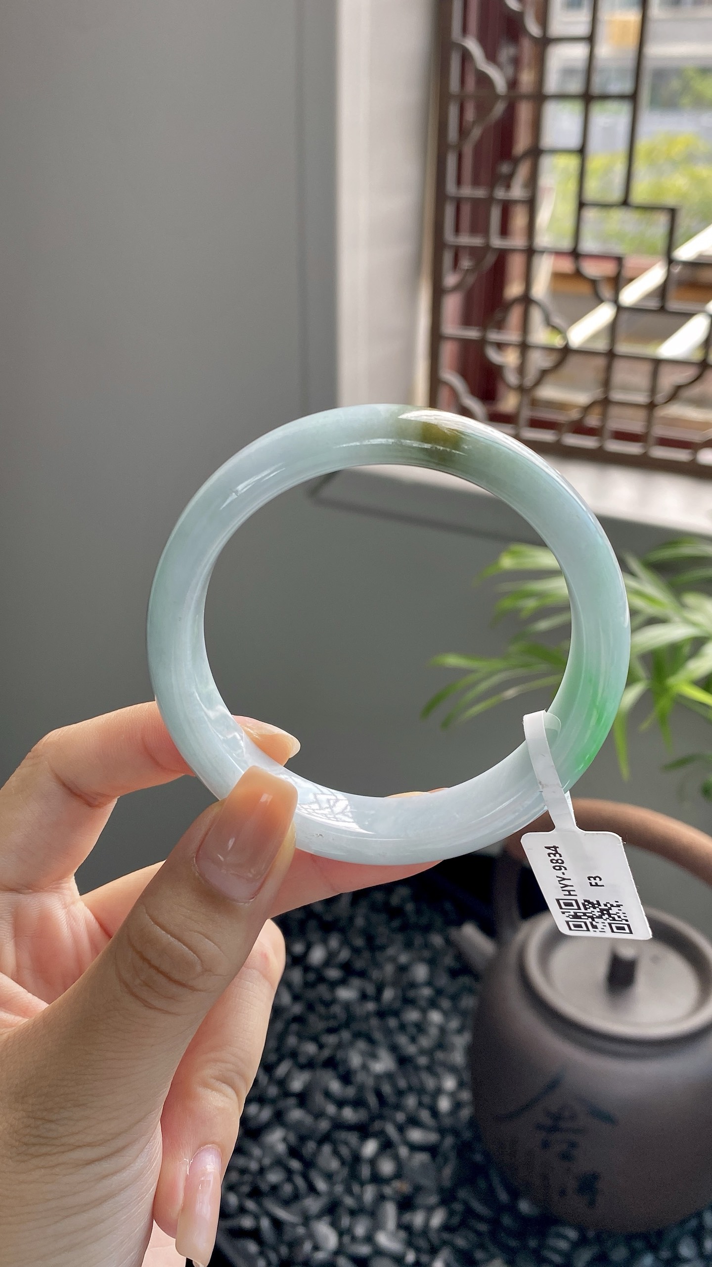 飘绿黄翡正圈成品 HYY-9834 ⭕️55*13*7.6