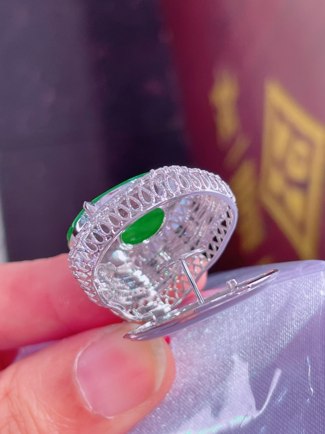 高冰绿佛公吊坠，晶莹剔透，新颖时尚，品相，22-25.6-3