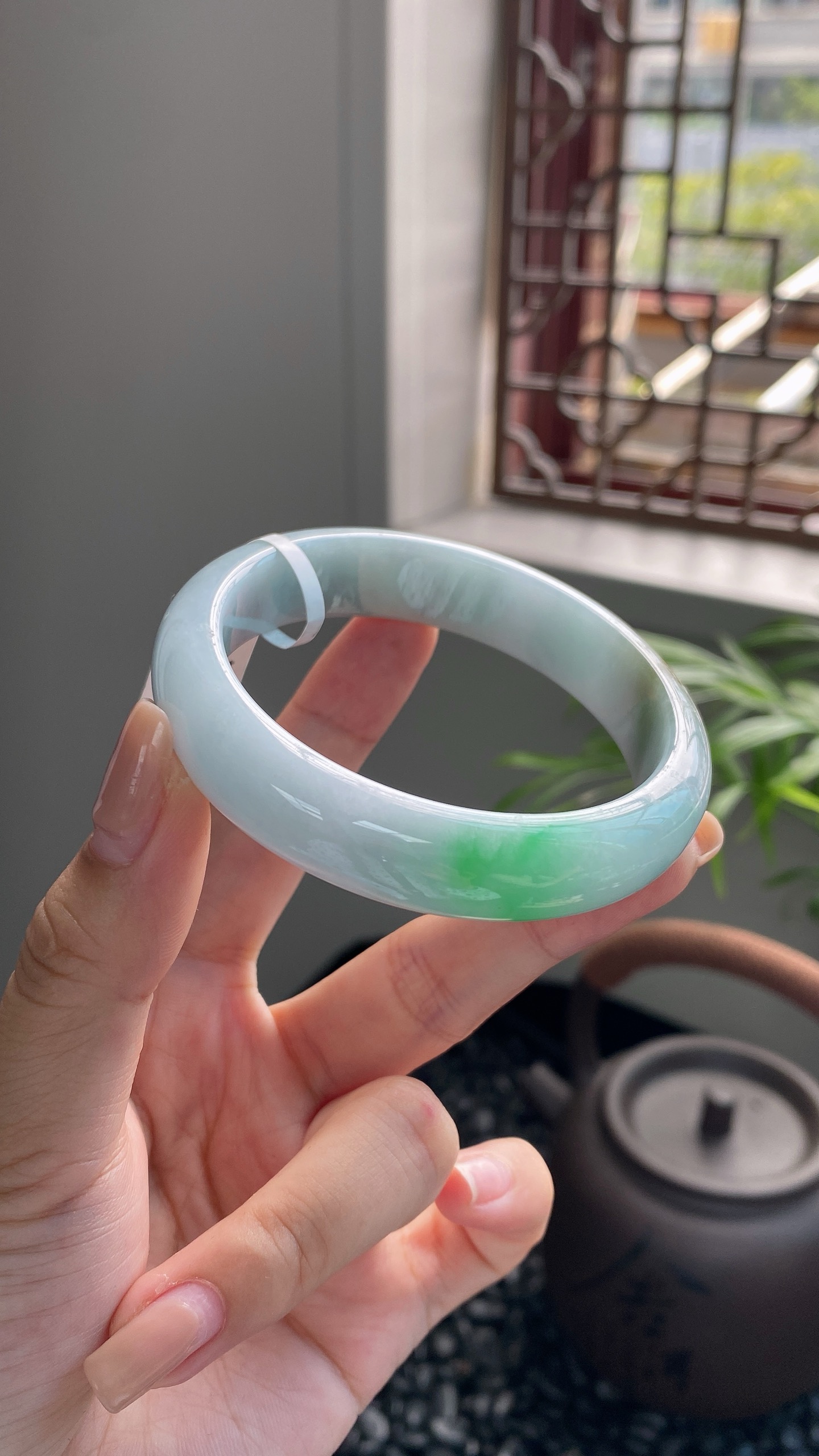 飘绿黄翡正圈成品 HYY-9834 ⭕️55*13*7.6