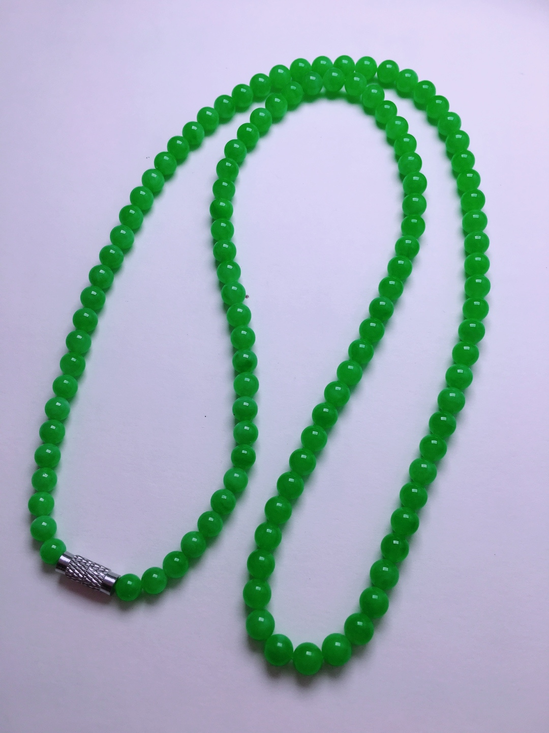 ️高冰绿珠子项链，晶莹剔透，新颖时尚，品相，4.4-5