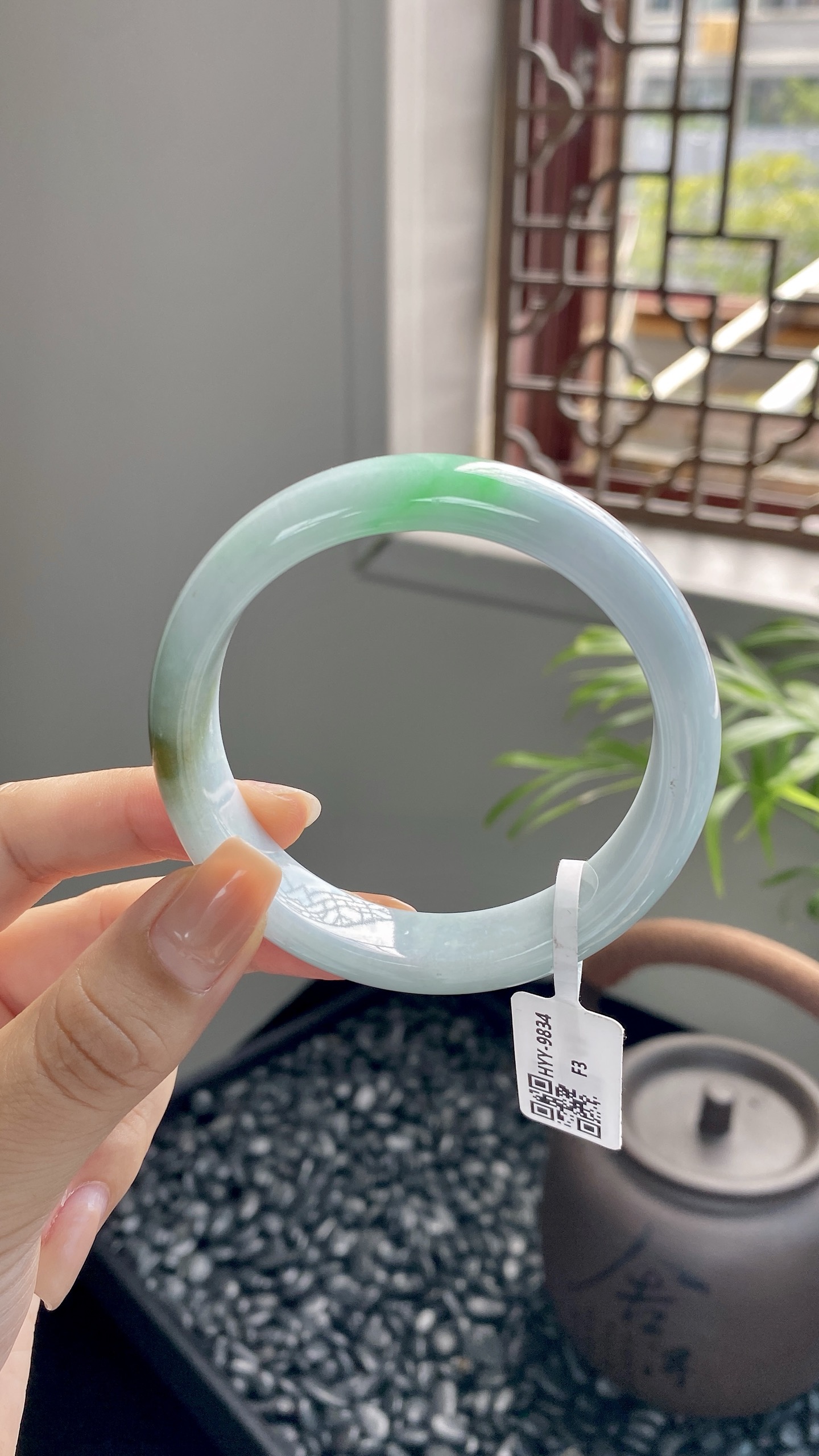 飘绿黄翡正圈成品 HYY-9834 ⭕️55*13*7.6