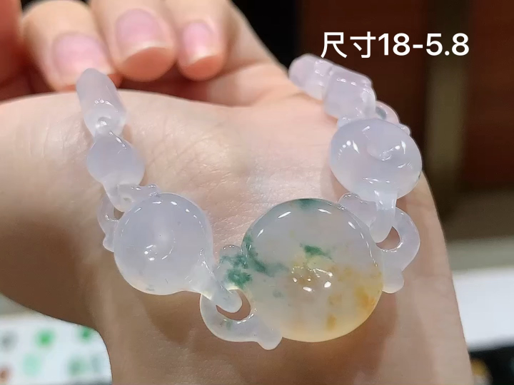 ️双彩锁链 , 尺寸，18-5.8