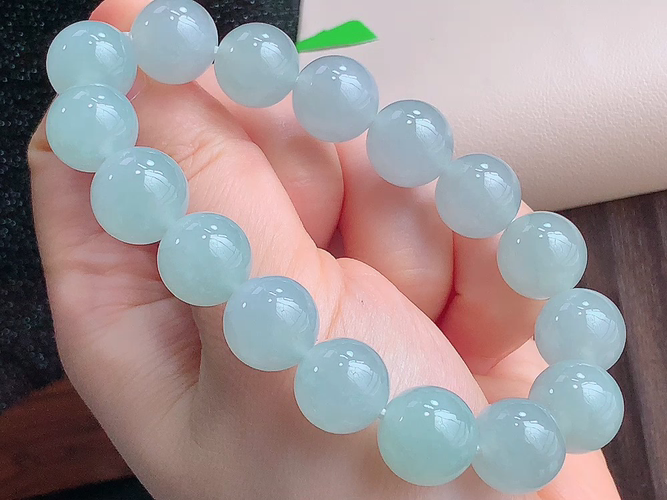 ️ 白冰手串，尺寸取一12.8mm，包A附证书1594