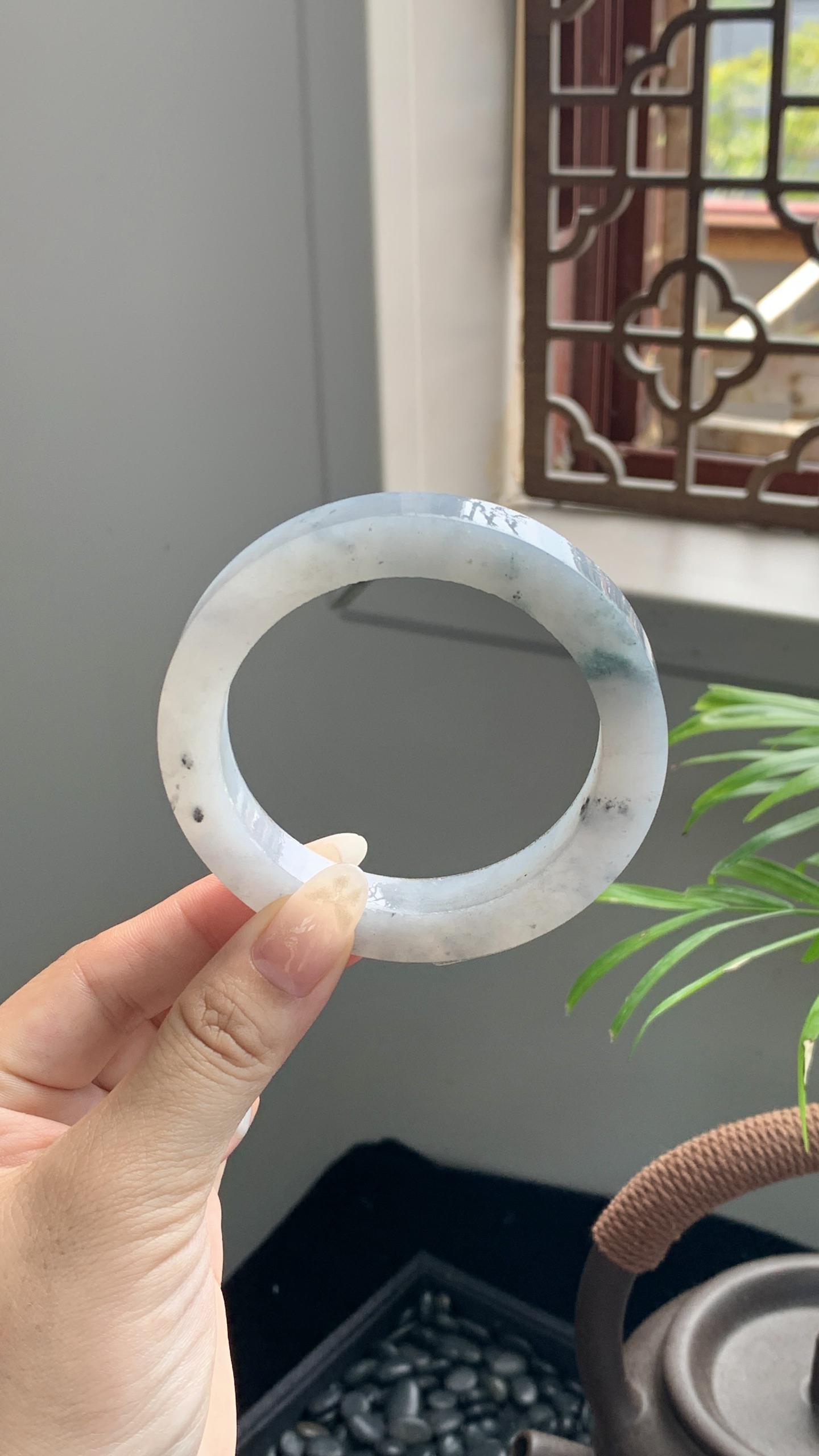 冰乌鸡美人条手镯毛胚 A0301-24 ⭕️57-9-9-75.5