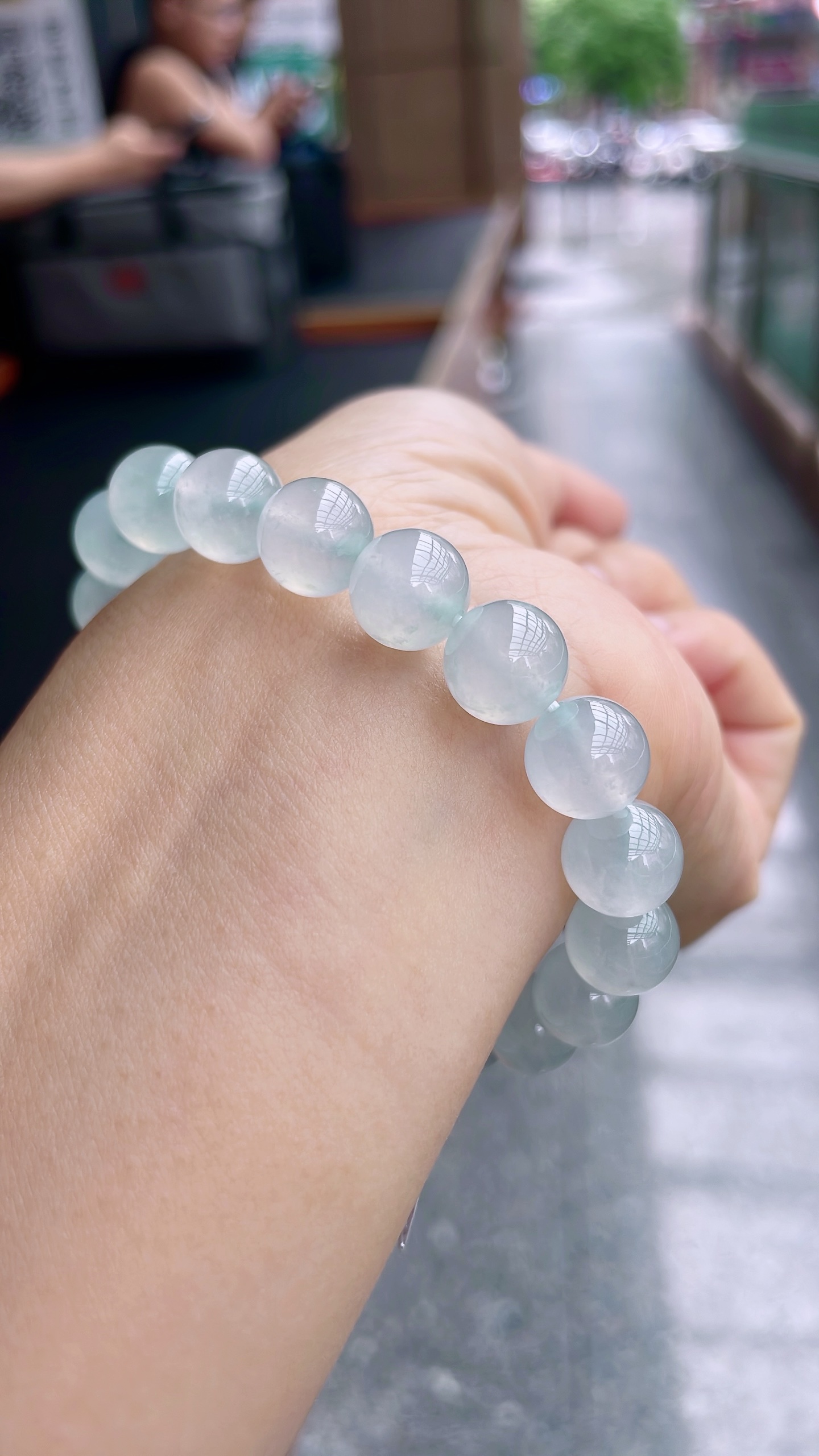 ️ 冰种手链 冰润通透，油润起光 尺寸：9.8