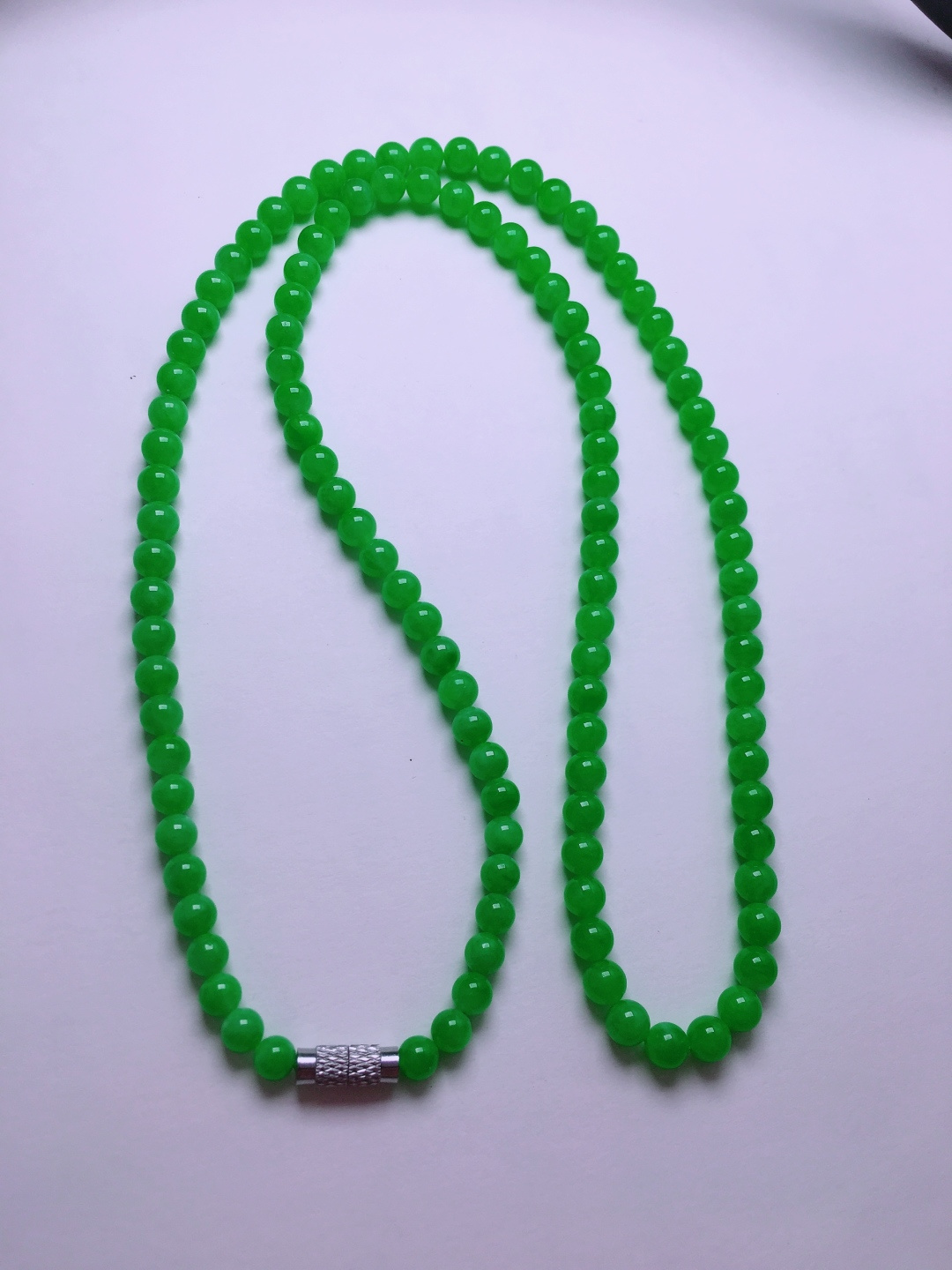 ️高冰绿珠子项链，晶莹剔透，新颖时尚，品相，4.4-5