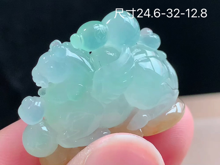 ️ 冰飘黄唐马,老坑冰透 种老水足 水润光泽,性比高 无裂,尺寸看图,24.6-32-12.8